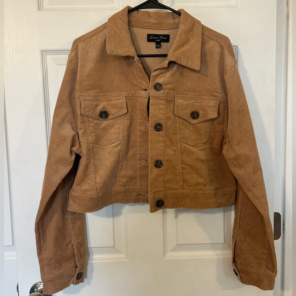Love Tree Brown Corduroy Jean Jacket